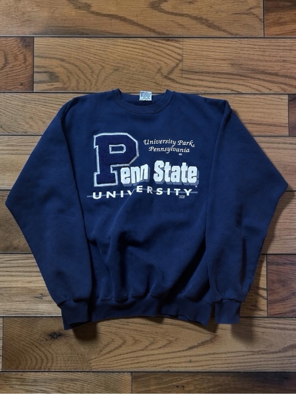 Vintage 20/20 Penn State University Navy Crewneck Sweatshirt XL Made USA